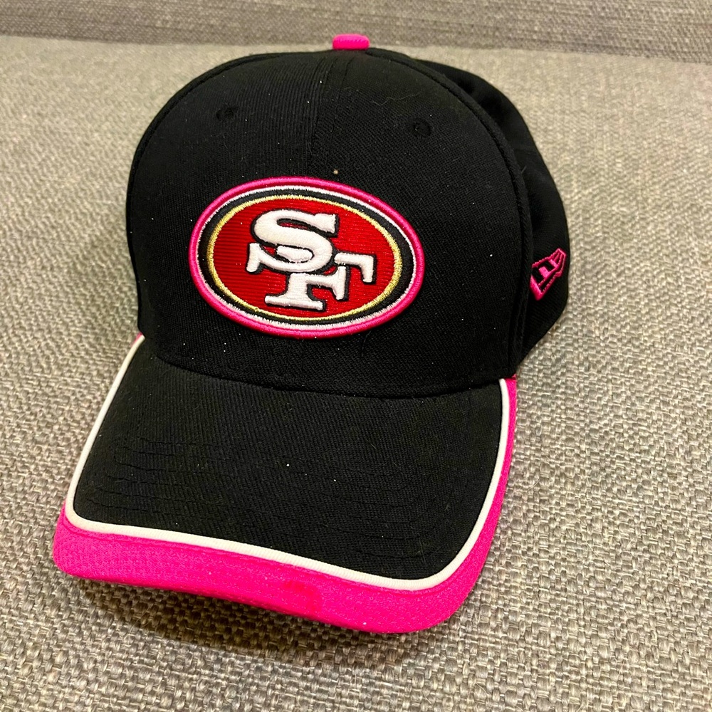 Vintage San Francisco 49 NFL New Era Breast Cancerer Awareness Hat.  EUC.